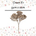 Christmas Metallic Hydrangea Bush 33cm x 22cm Cream X 1