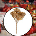 Christmas Metallic Hydrangea Bush 33cm x 22cm Gold X 1