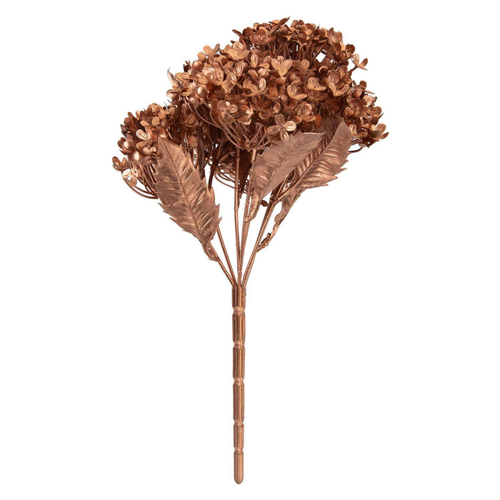 Christmas Metallic Hydrangea Bush 33cm x 22cm Copper X 1