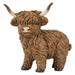 Highland Cow Ornament Soft Toy Decoration Brown - 19cm x 15cm