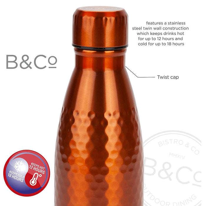 350ml Honeycomb Bottle Flask Copper