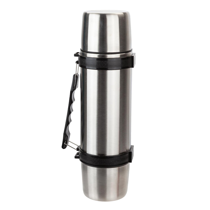 Insulated Stainless Steel Water Bottle | 1L Vacuum Flask, 2 Cups