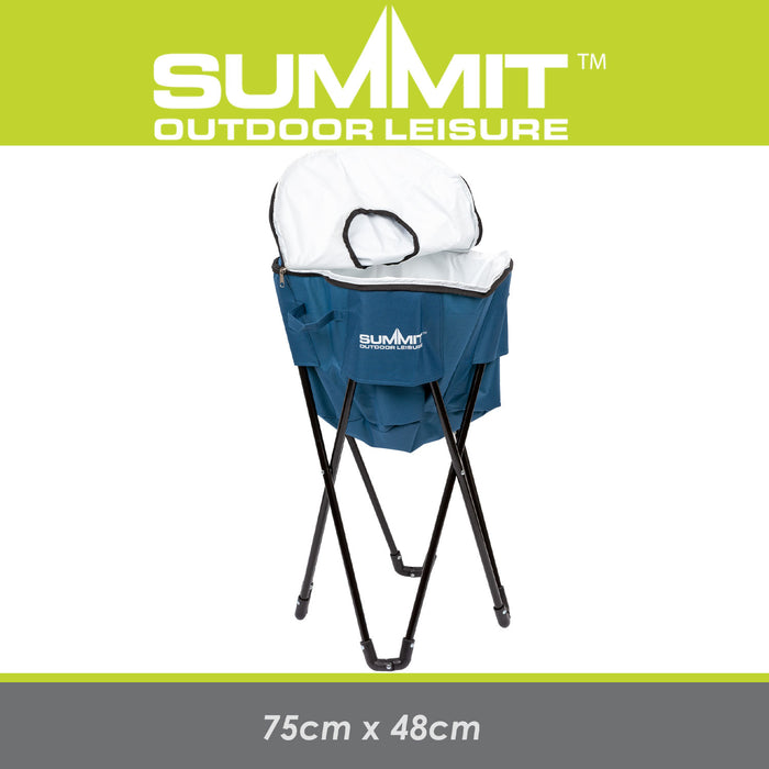 Cooler Bag On Stand Folding Cooling Storage Standing Indigo