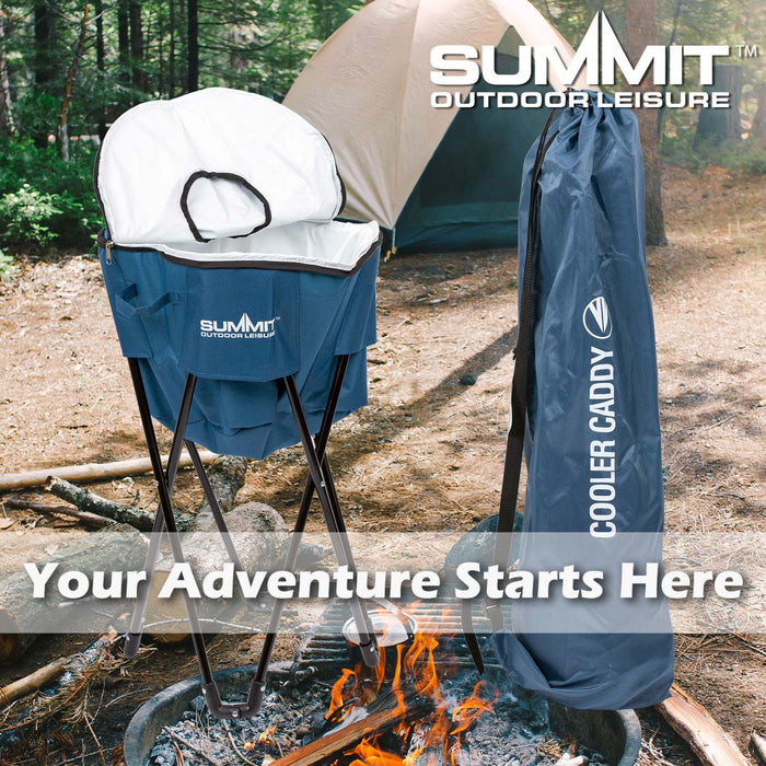 Cooler Bag On Stand Folding Cooling Storage Standing Indigo