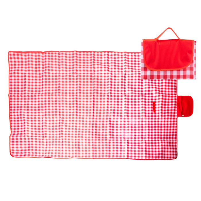 Red Oxford Picnic Blanket - Waterproof Gingham - Summit