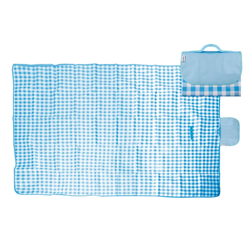 Blue Oxford Picnic Blanket - Waterproof Gingham - Summit