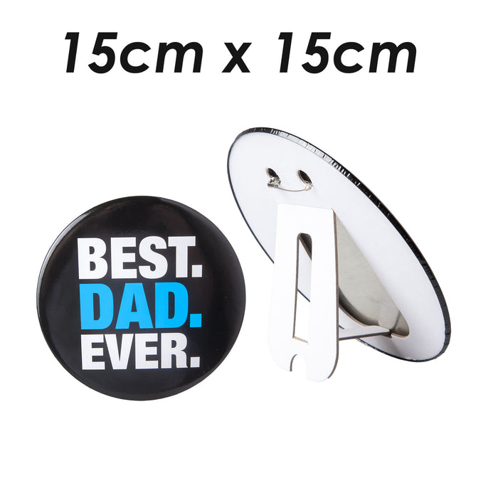 Best Dad Jumbo Badge Best Dad Ever Fathers Day Gift Present, Bithday  Black