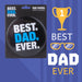 Best Dad Jumbo Badge Best Dad Ever Fathers Day Gift Present, Bithday  Black