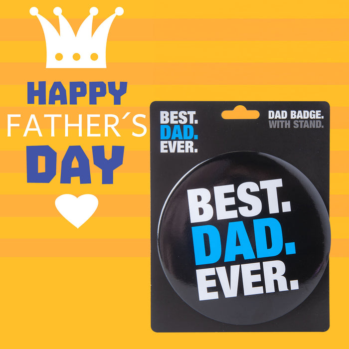 Best Dad Jumbo Badge Best Dad Ever Fathers Day Gift Present, Bithday  Black