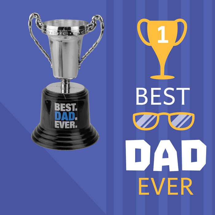 Best Dad Trophy Best Dad Ever Fathers Day Gift Fun Present, Bithday  Silver