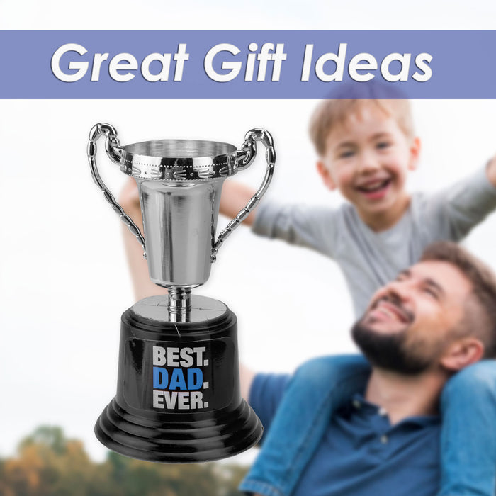 Best Dad Trophy Best Dad Ever Fathers Day Gift Fun Present, Bithday  Silver