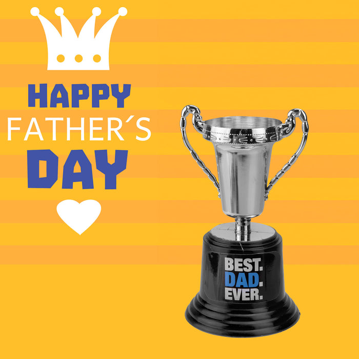 Best Dad Trophy Best Dad Ever Fathers Day Gift Fun Present, Bithday  Silver