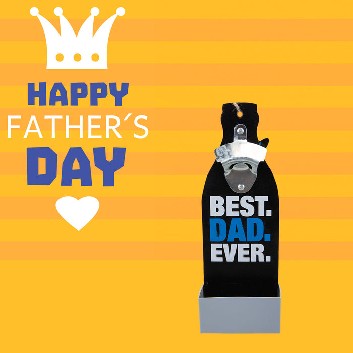 Best Dad Bottle Opener Best Dad Ever Fathers Day Gift Present, Bithday  Black