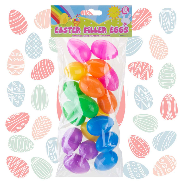 Easter Fillable Egg Hunt Set 4.5cm x 4.5cm Multicolour X 18