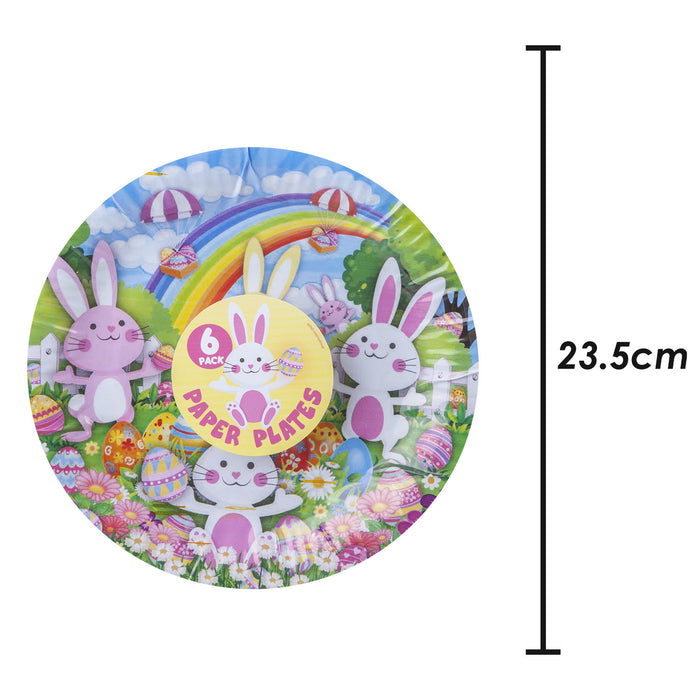 Easter Paper Plate Picnic-Party Accessories Easter Bunny Design 8 Pack - 9 "