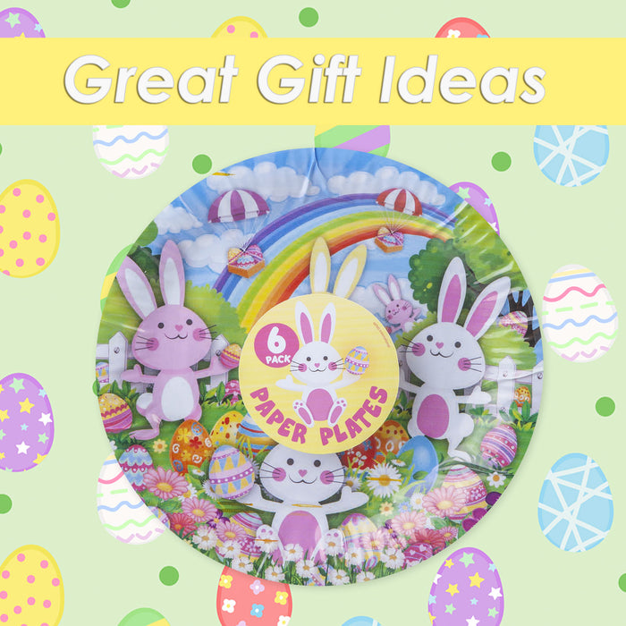 Easter Paper Plate Picnic-Party Accessories Easter Bunny Design 8 Pack - 9 "