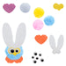 Easter Arts and Craft Pom Pom Set 18cm x 16cm Multicolour X 1