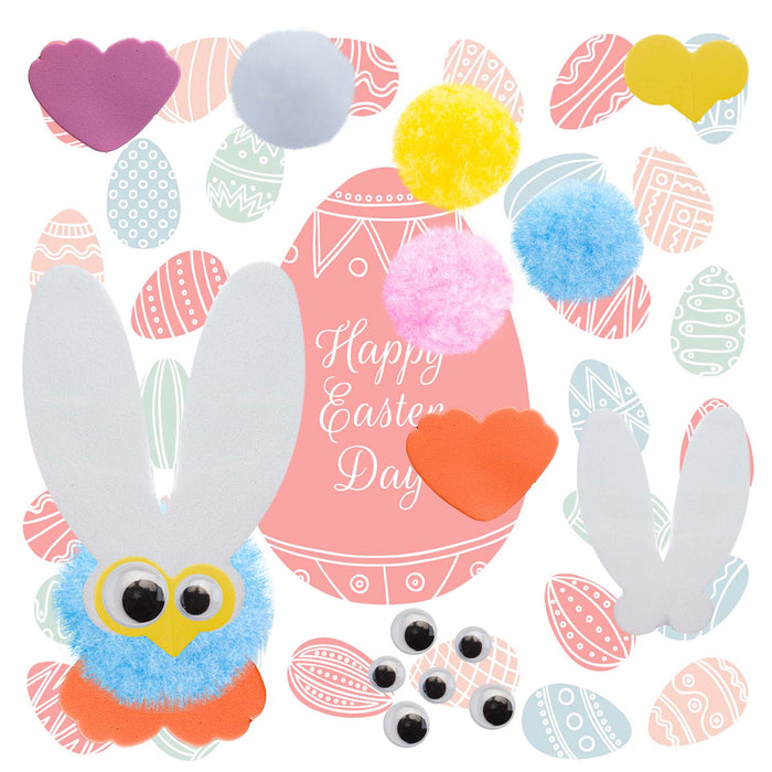 Easter Arts and Craft Pom Pom Set 18cm x 16cm Multicolour X 1