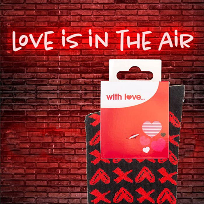 Heart & Kisses Couples Socks Sizes 9-11