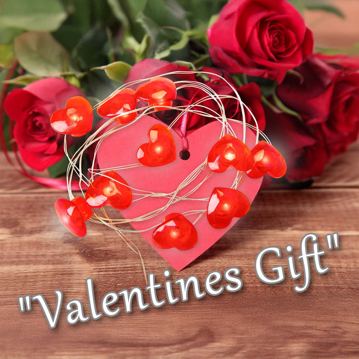 Valentines Heart String Light Decoration 10 Hearts - 120cm Red X 1