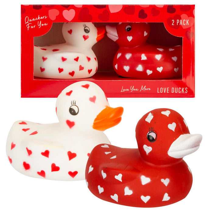 Heart Duck Heart Valentines Assorted Colours (Red or White)