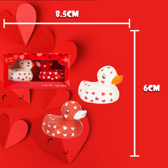 Heart Duck Heart Valentines Assorted Colours (Red or White)