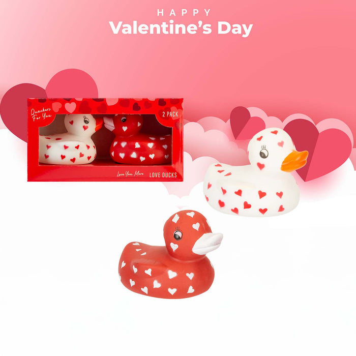 Heart Duck Heart Valentines Assorted Colours (Red or White)