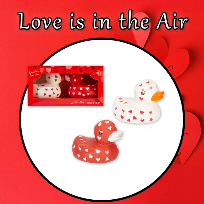 Heart Duck Heart Valentines Assorted Colours (Red or White)