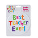 Best Teacher Jumbo Badge School End of Year Gift Novelty Fun Present  White