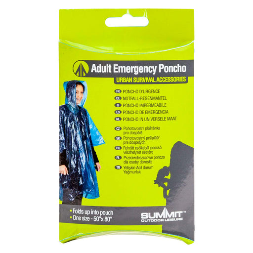 Adults Poncho - Camping, Travel Holiday Accessories for summer - Clear