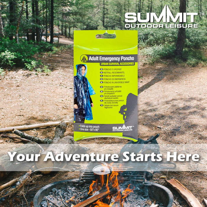 Adults Poncho - Camping, Travel Holiday Accessories for summer - Clear