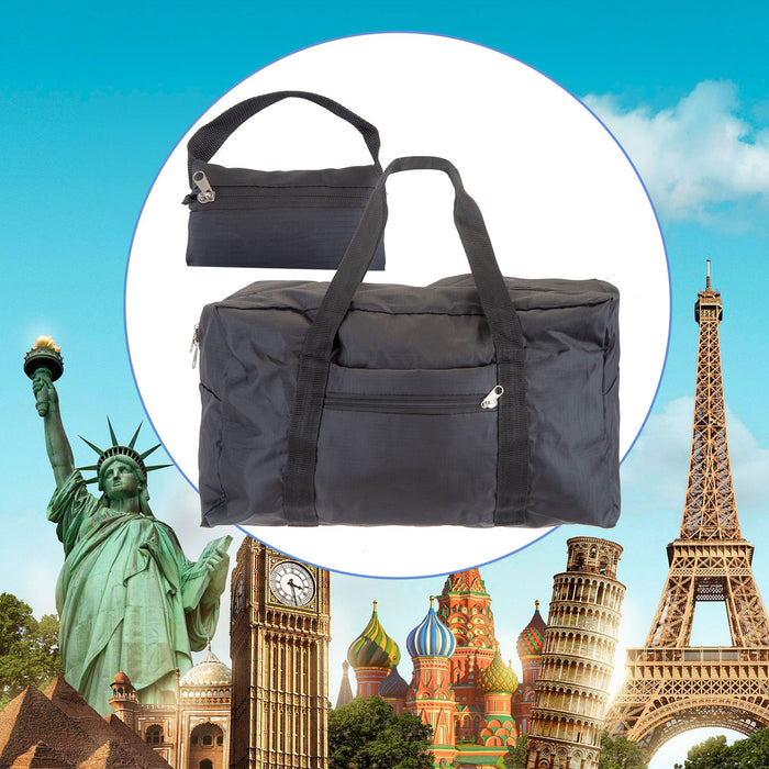 Foldable Travel Bag Air Cabin Duffle Black
