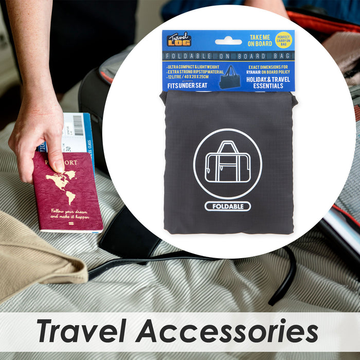 Foldable Travel Bag Air Cabin Duffle Black
