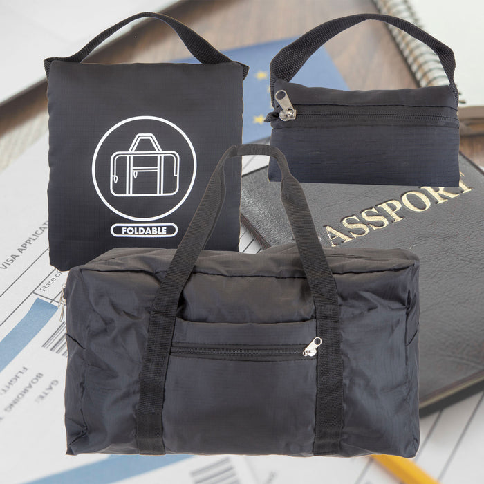 Foldable Travel Bag Air Cabin Travel Duffle Bag Foldable 40 x 20 x 25cm Black