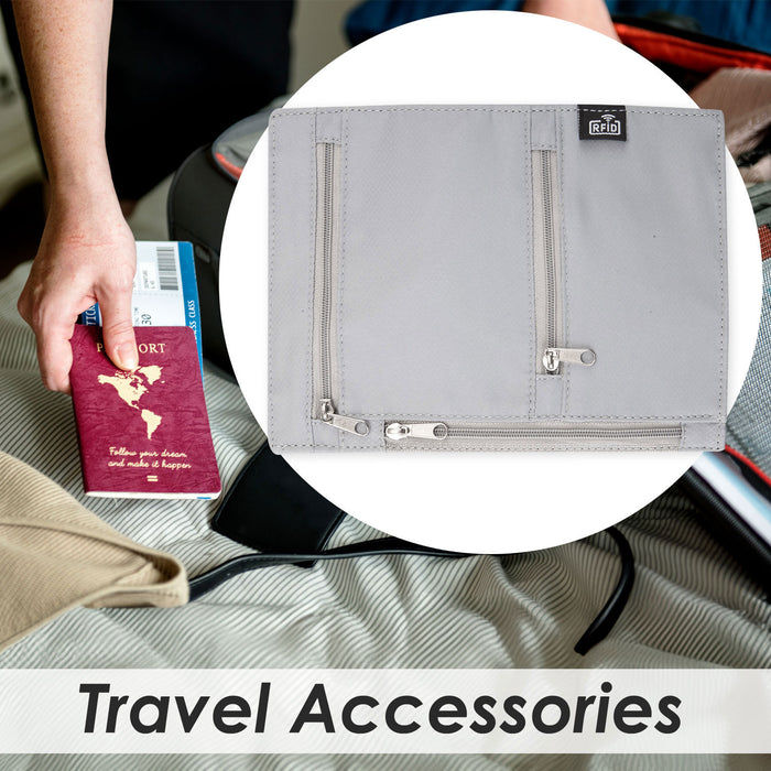 Wallet RFID Neck Support Against Theft Security Pouch Holder