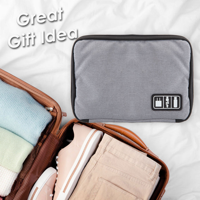 Travel Case Organiser Phones Tablets Passport, Accessories Case Holder Grey