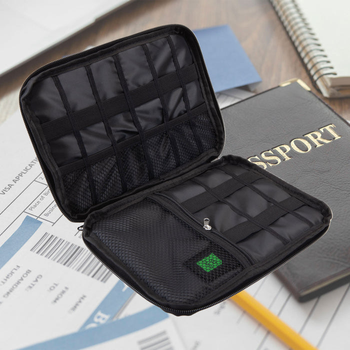 Travel Case Organiser Phones Tablets Passport, Accessories Case Holder Grey