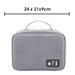 Travel Case Organiser for Cables Leads and Accessories Case Holder  Grey