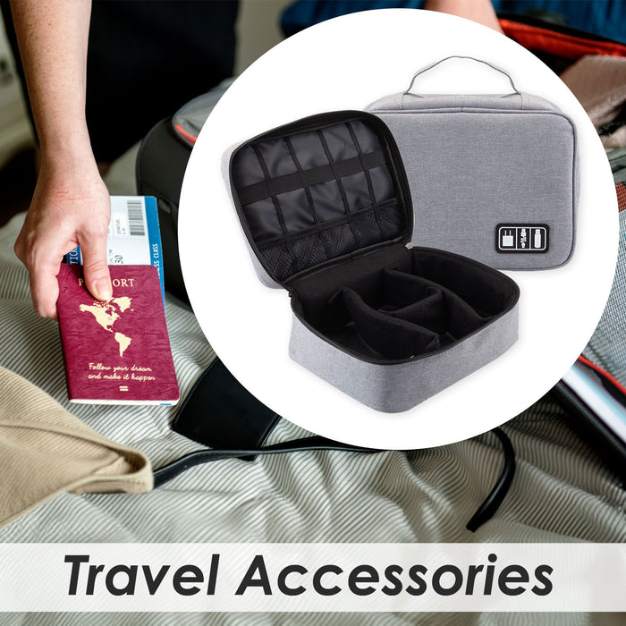 Travel Case Organiser for Cables Leads and Accessories Holder
