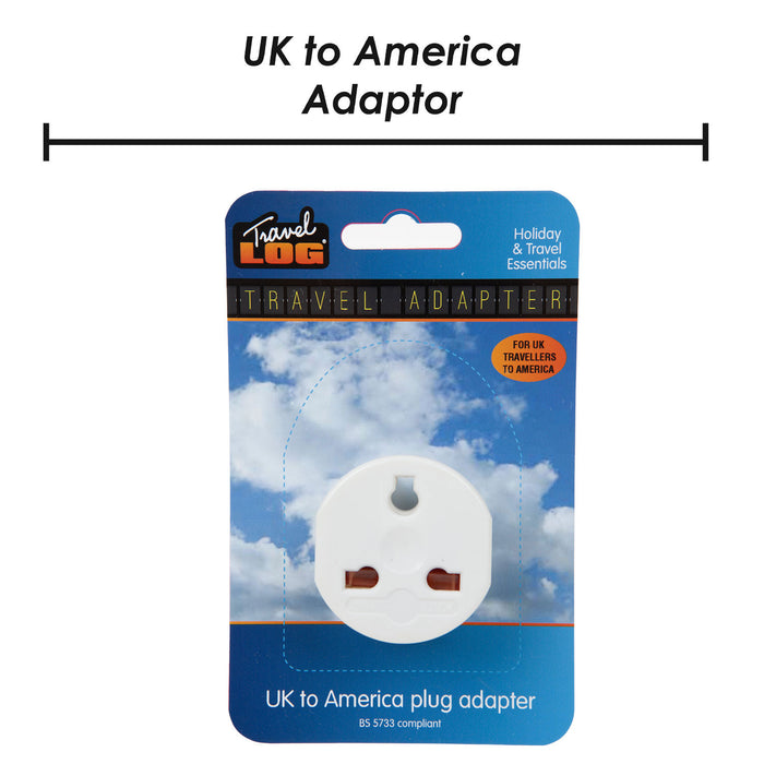 USA Plug Adaptor UK to USA Plug Adaptor Travel Adaptor Accessory  White