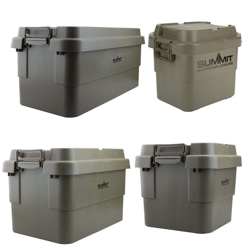 Storage Box Carry Handles Green Camping Box