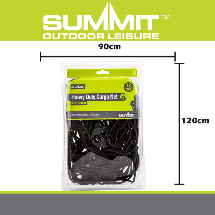 Bungee Cargo Net Heavy Duty 12 Hooks Strap Luggage Down Black