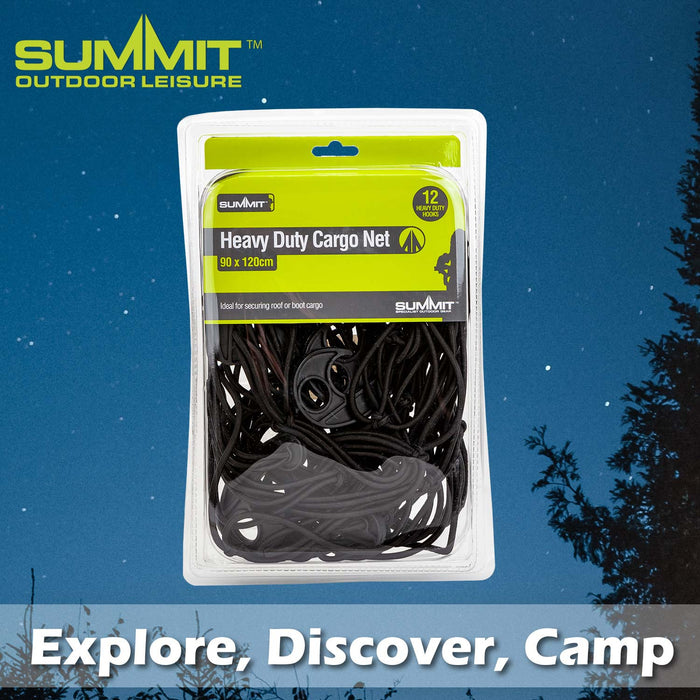 Bungee Cargo Net Heavy Duty 12 Hooks Strap Luggage Down Black