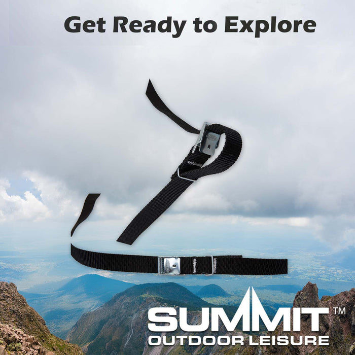 Lashing Strap With Buckle 1. 5M Strap Secure Luggage 1. 5m Black X 1 Pack of 2