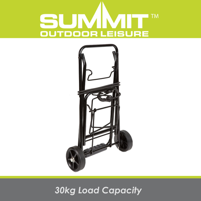 Travel Trolley - MAX 30kg Lightweight Foldable with bungee cord  Black