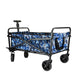 Folding Trolly Cart 40Kg Capacity Collapsible 2 Storage Pouches Blue