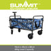 Folding Trolly Cart 40Kg Capacity Collapsible 2 Storage Pouches  Blue Camo