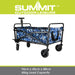 Folding Trolly Cart 40Kg Capacity Collapsible 2 Storage Pouches Blue