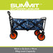 Folding Trolly Cart 90Kg Capacity Collapsible 2 Storage Pouches Blue