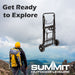 Festival Travel Trolley - MAX 50kgs Lightweight Foldable with bungee cord Black